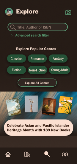 Explore/search page